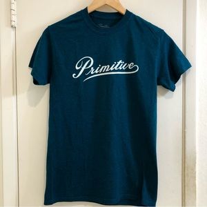Primitive Skateboarding Short Sleeve T-Shirt. Dark Aquamarine Color. Size Small.